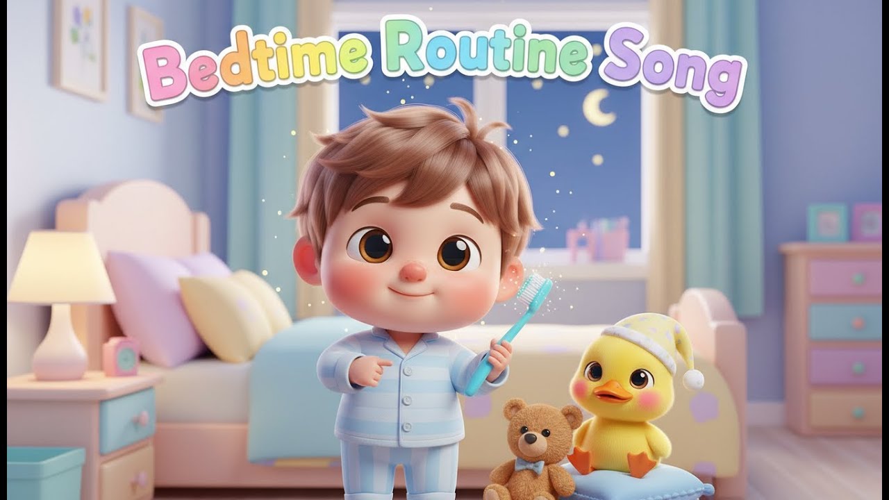 Bedtime Routine – Nursery Rhyme, Toddler Calm, and Sleep-Time Learning
