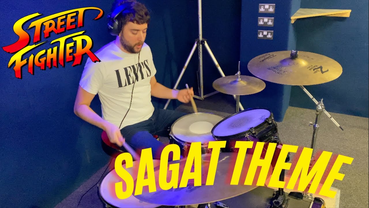 SNES Street Fighter 2 - Sagat Theme (11/8) - Drum Cover [Traditional Grip]