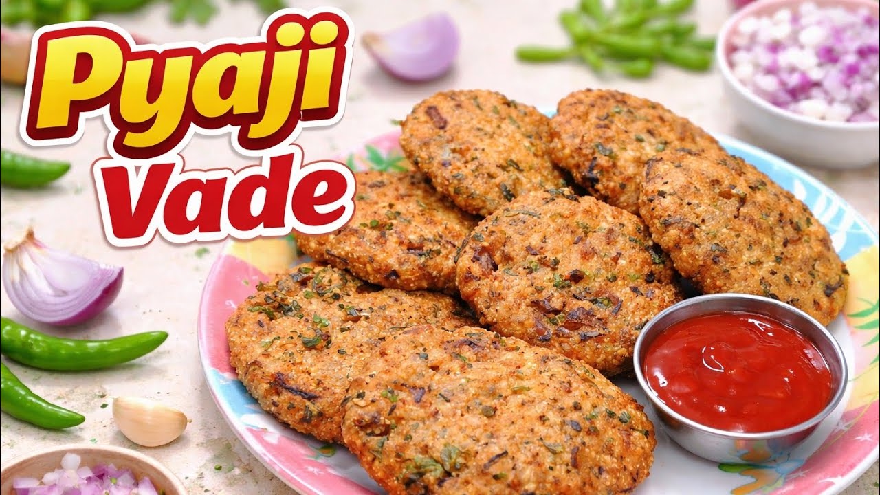 Crispy Pyaji Vade Recipe | बाहर से कुरकुरे अंदर से सॉफ्ट प्याजी वड़े 😋