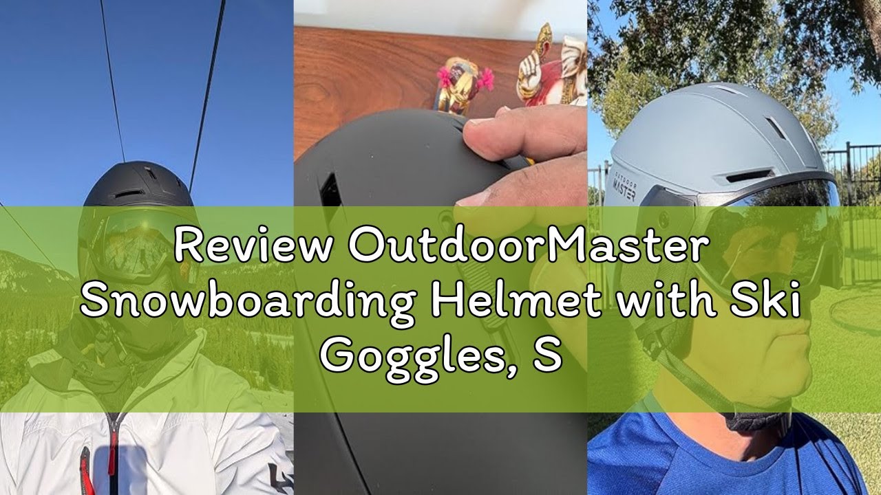 Review OutdoorMaster Snowboarding Helmet with Ski Goggles, Ski Helmet and 2-in-1 Visor Goggles Set -