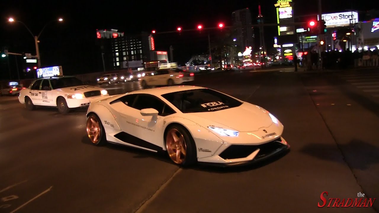 Supercars at SEMA 2015 Compilation:  Lamborghini Huracan, Ferrari 458, Audi R8, Nissan GTR