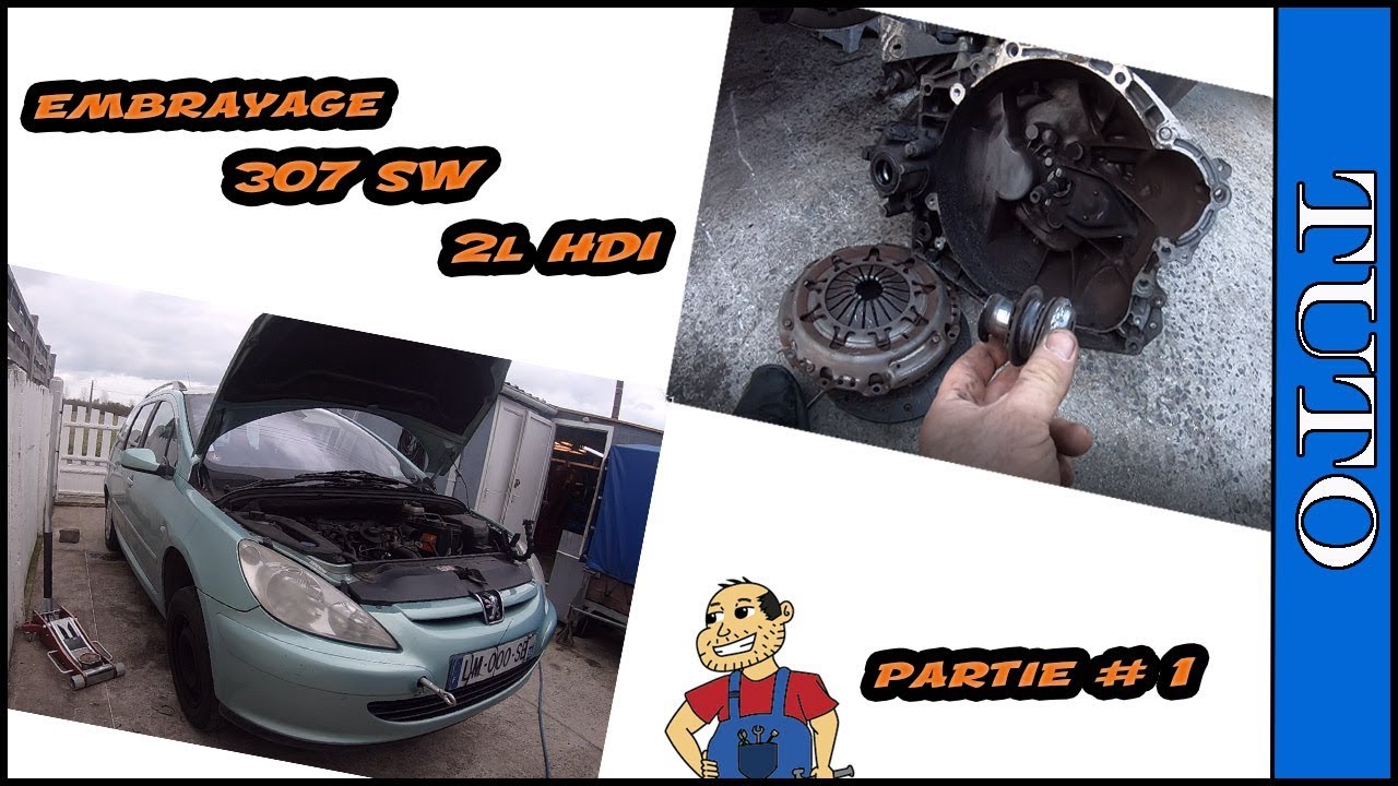 Remplacer embrayage sur Peugeot 😉 307 sw 2l HDI de A à Z 🚘