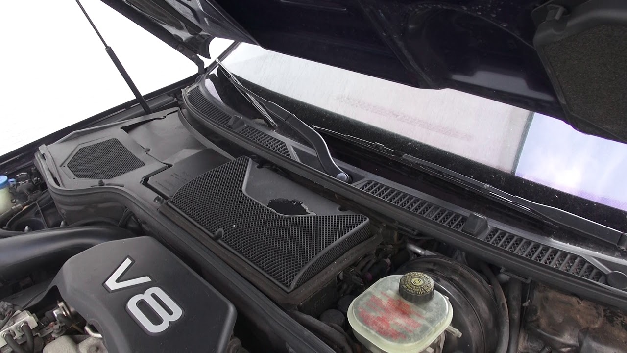 Audi A8 d2 4.2: Verdreckte Abläufe reinigen nach Wassereinbruch