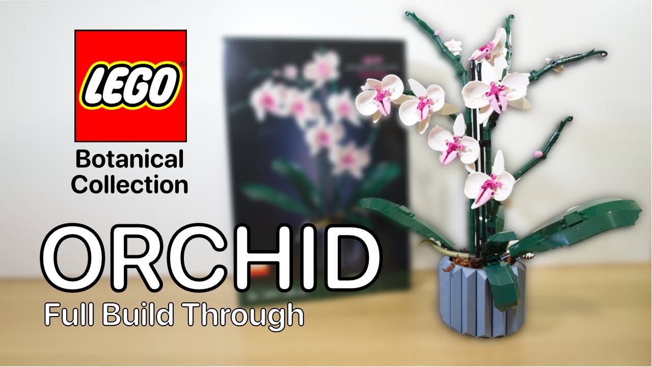 Lego Orchid Botantical Collection Set - Full Build through
