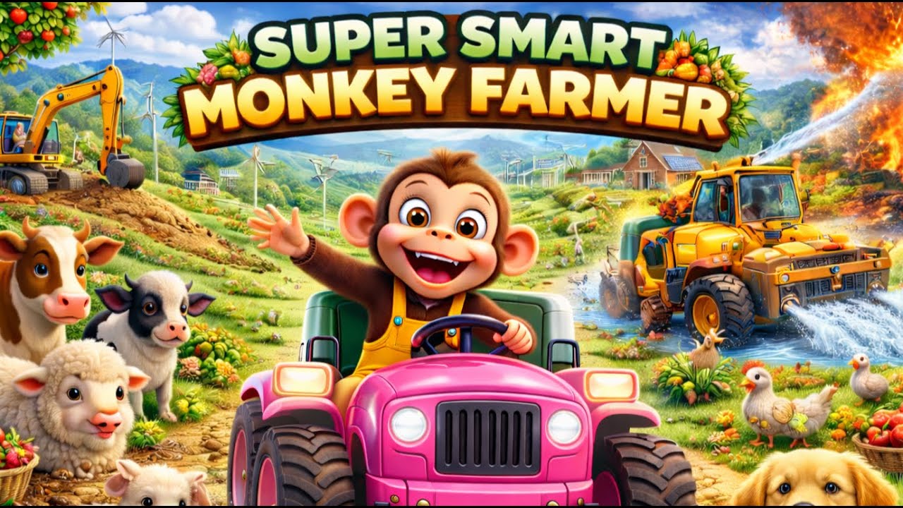 Monkey Farm Cartoon : Monkey Farm House | Amazing Rescue Mission & Farm Life Adventure !