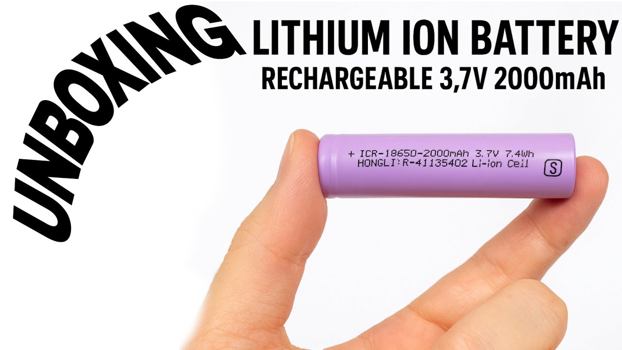 Unboxing  LITHIUM ION BATTERY RECHARGEABLE 3.7V 2000MAH  FOR DIY PROJECT @Inventify_123