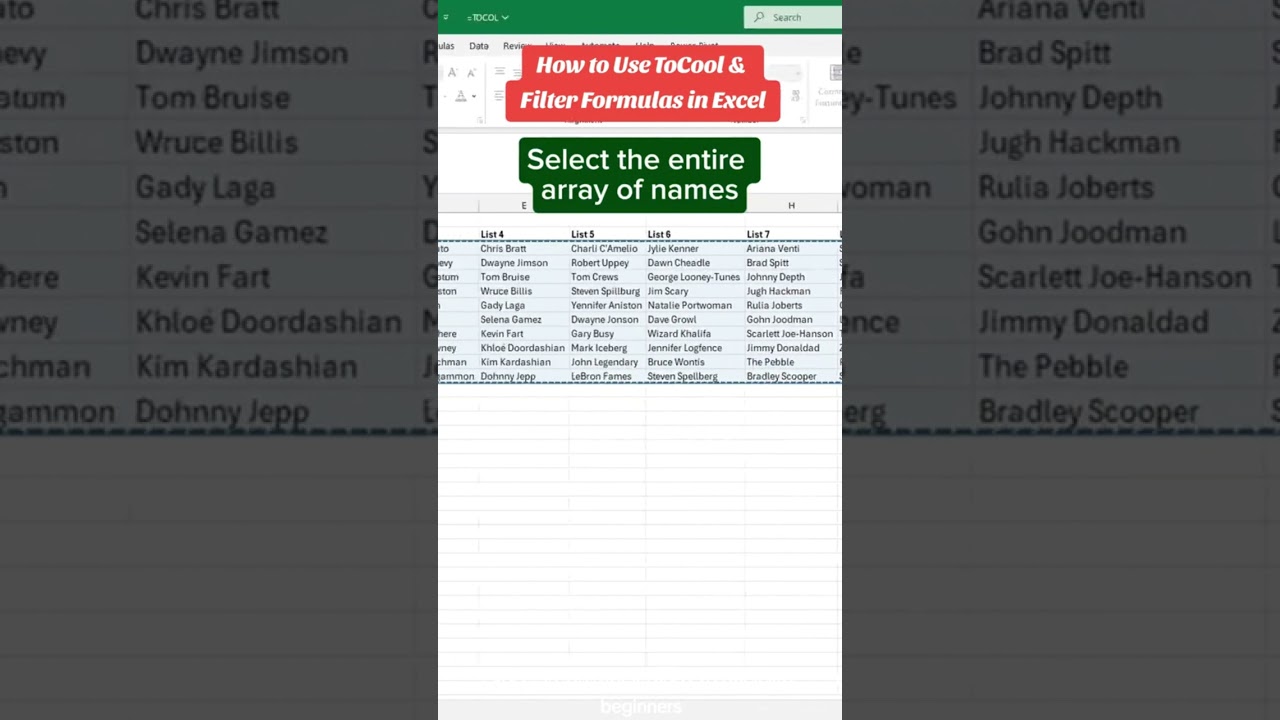 Top Excel formula every beginner MUST know 🚀