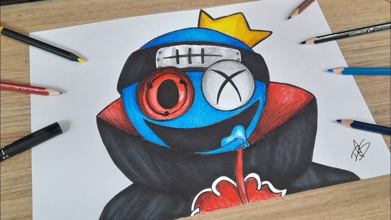 COMO DESENHAR o AZUL BABÃO da AKATSUKI PASSO A PASSO