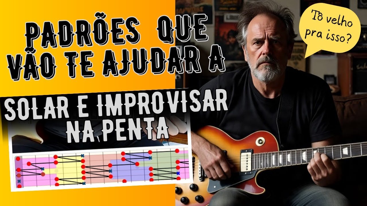 Padrões dos fragmentos que vão te ajudar solar e improvisar na penta #escalapentatonica #pentalivre