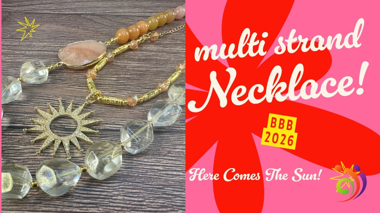 Multi Strand Layered Necklace! BBB Here Comes The Sun!