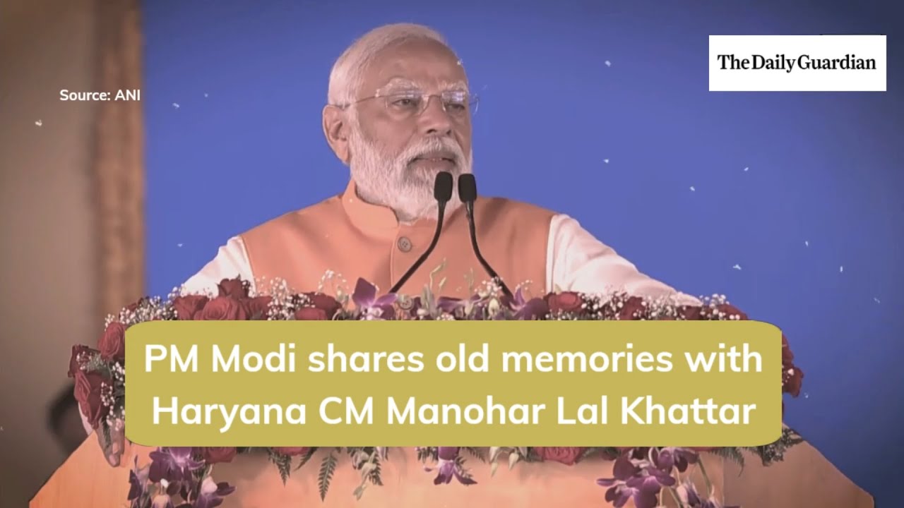 PM Modi shares old memories with Haryana CM Manohar Lal Khattar