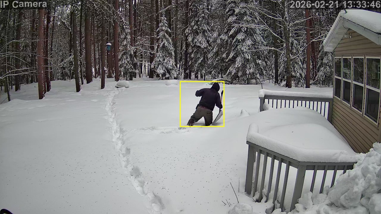 20260221 133327 Checking Trapdoor mouse box in deep snow
