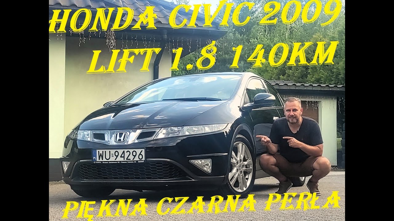 Piękna Czarna Honda Civic UFO LIFT 8 1.8 140KM ROK 2009