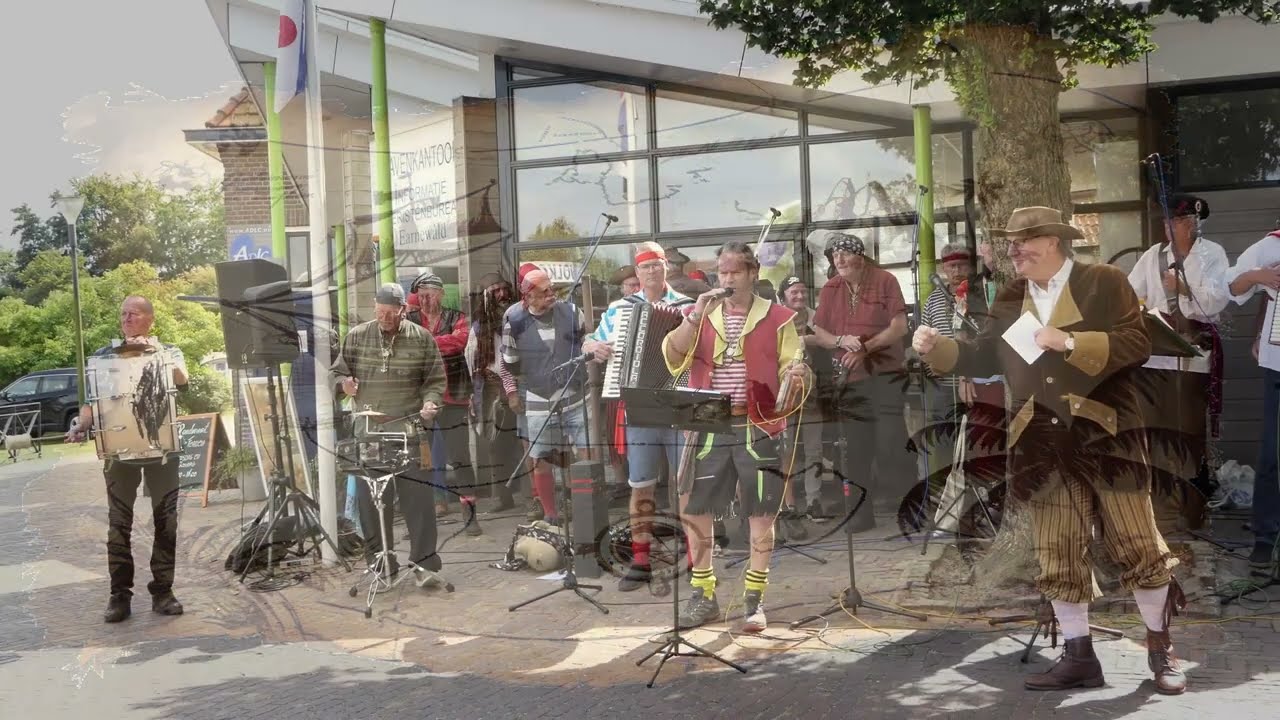 Optreden van de Doekegat piraten in het Friesche Earnewald.