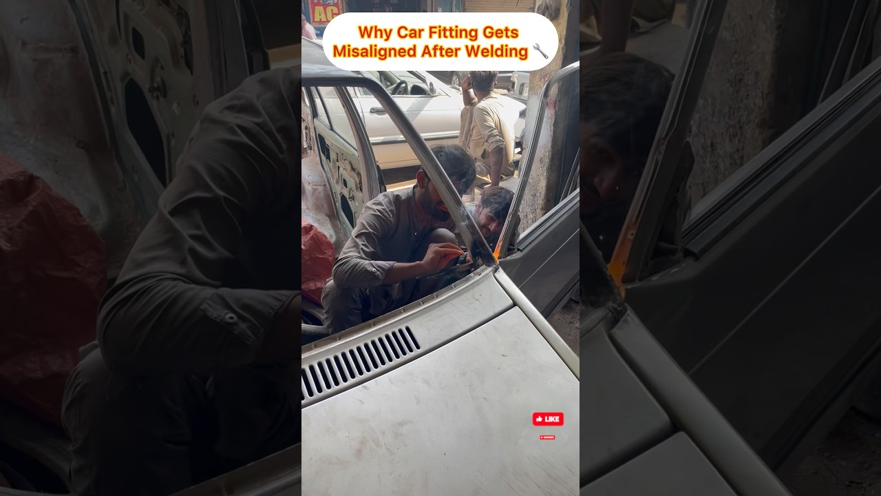 Front Pillar Welding in Car | Body Frame Repair and Alignment Tips 🚗 