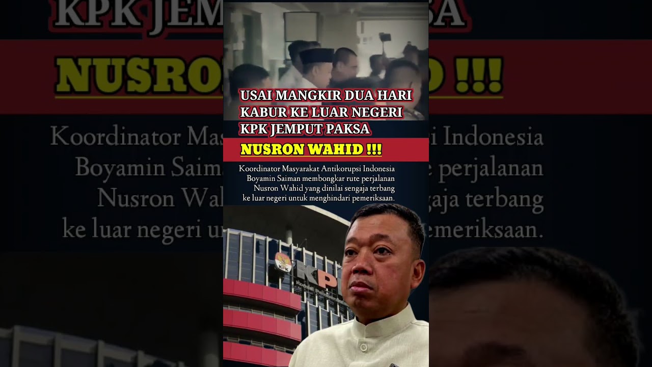 mangkir 2 hari kabur ke luar negeri #nusronwahid #ott #kpk #berita