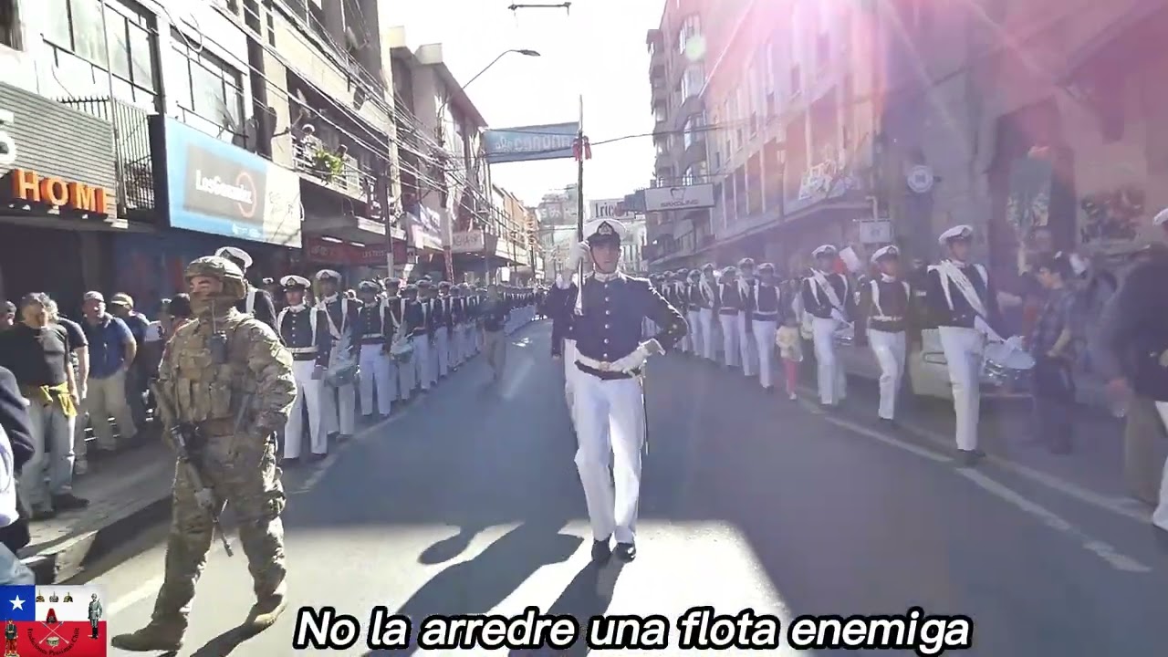 Glorias Navales 2025: Escuela Naval Arturo Prat Pasacalle por Valparaiso 21 de Mayo 2025 Parte 2