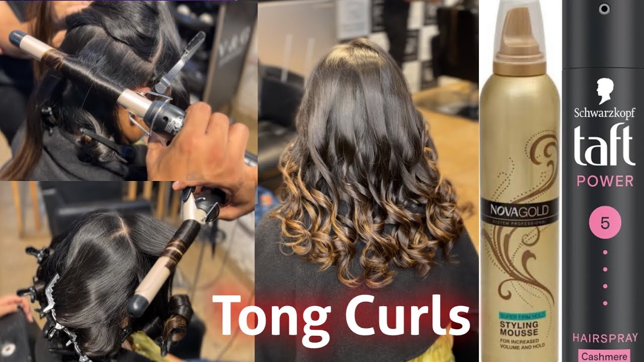 Tongs Curls कैसें करे / How To Do Tongs curls / Simple hair style With Tongs Curls / Curls Tutorial