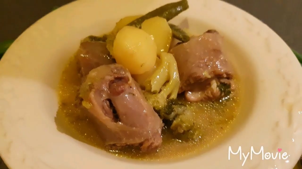 Oxtail and vegetable soup