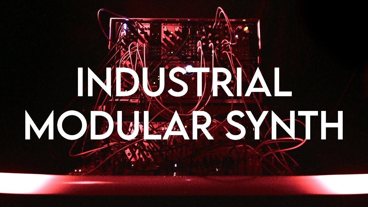 Industrial modular synth with DMX controlled lights