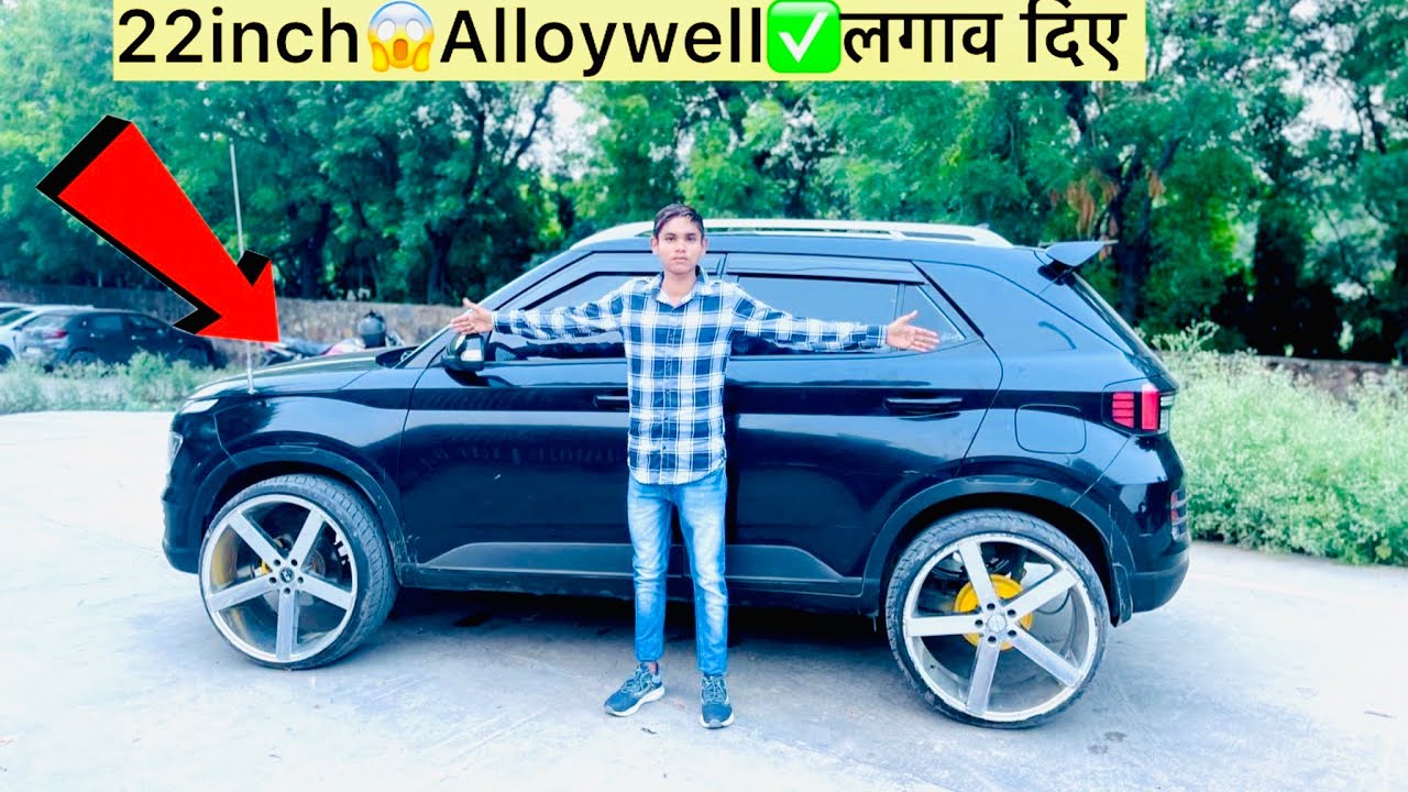 Venue में😱लगाव दिए 22inch Alloywell✅heavy🔊musicsystem के साथ #venue #alloywheels #22inchalloy 