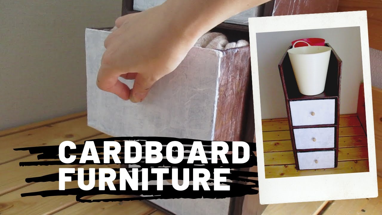 【ダンボール工作】隙間収納が欲しくて作った簡単な引き出しの作り方 / ダンボール家具 / DIY How to make a cardboard furniture organizer