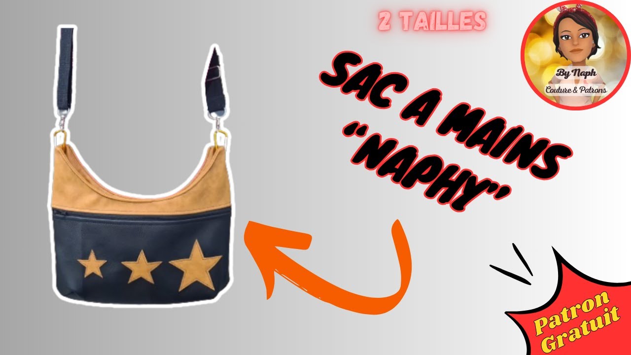 Coudre un sac à mains super pratique - Sacs Naphy en 2 Tailles - Patrons GRATUITS