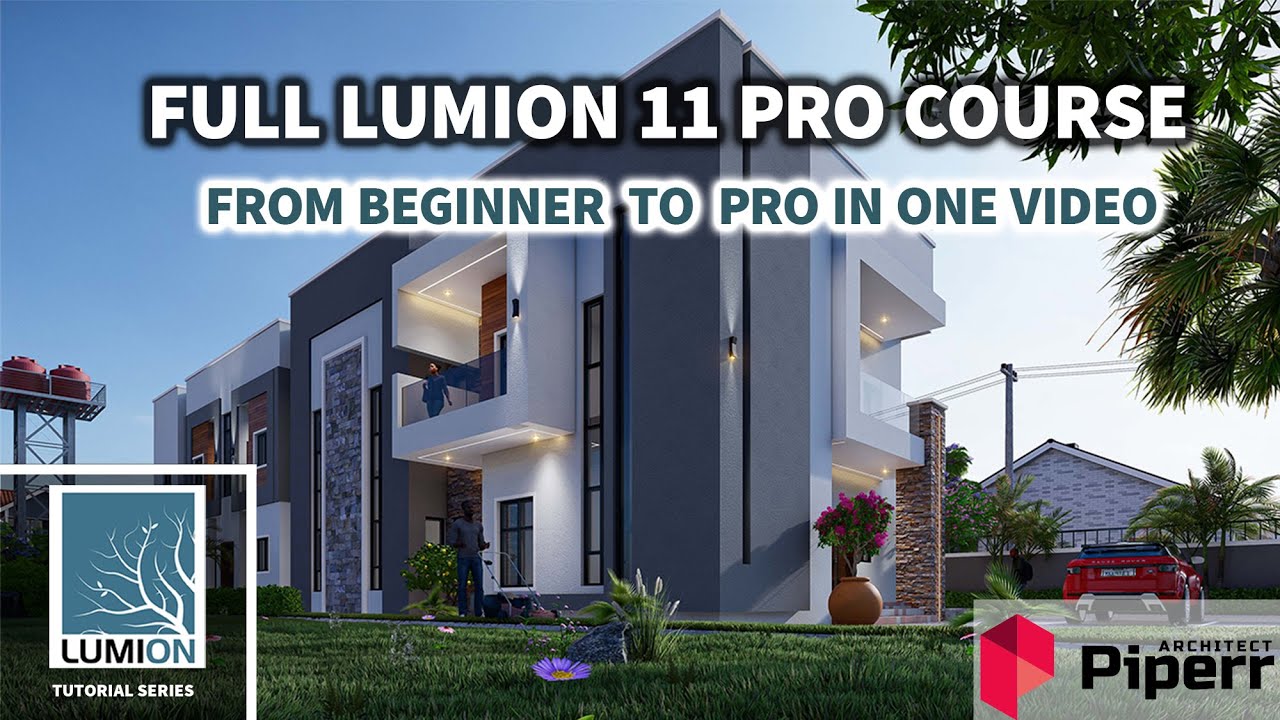 FULL LUMION 11 PRO COURSE- BEGINNER TO PRO - ONE VIDEO🎯 FULL EXTERIOR RENDER TUTORIALS