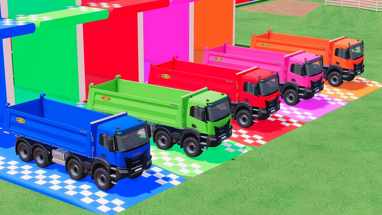 GARAGE WITH COLORS  ALL COLORED A IVECO TRUCK, TO GARAGE   FS22 #51