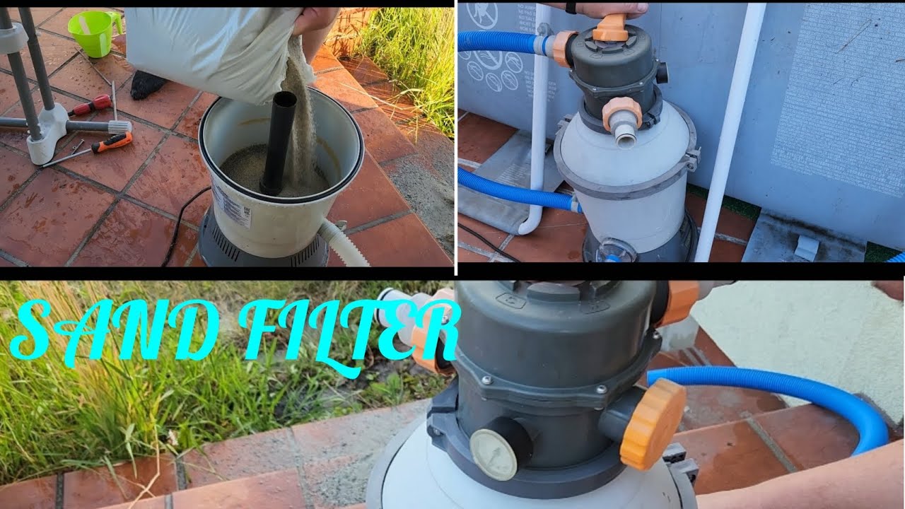 Installing Sand in Pool Filter Pump (Intex Pool Setup AT HOME )