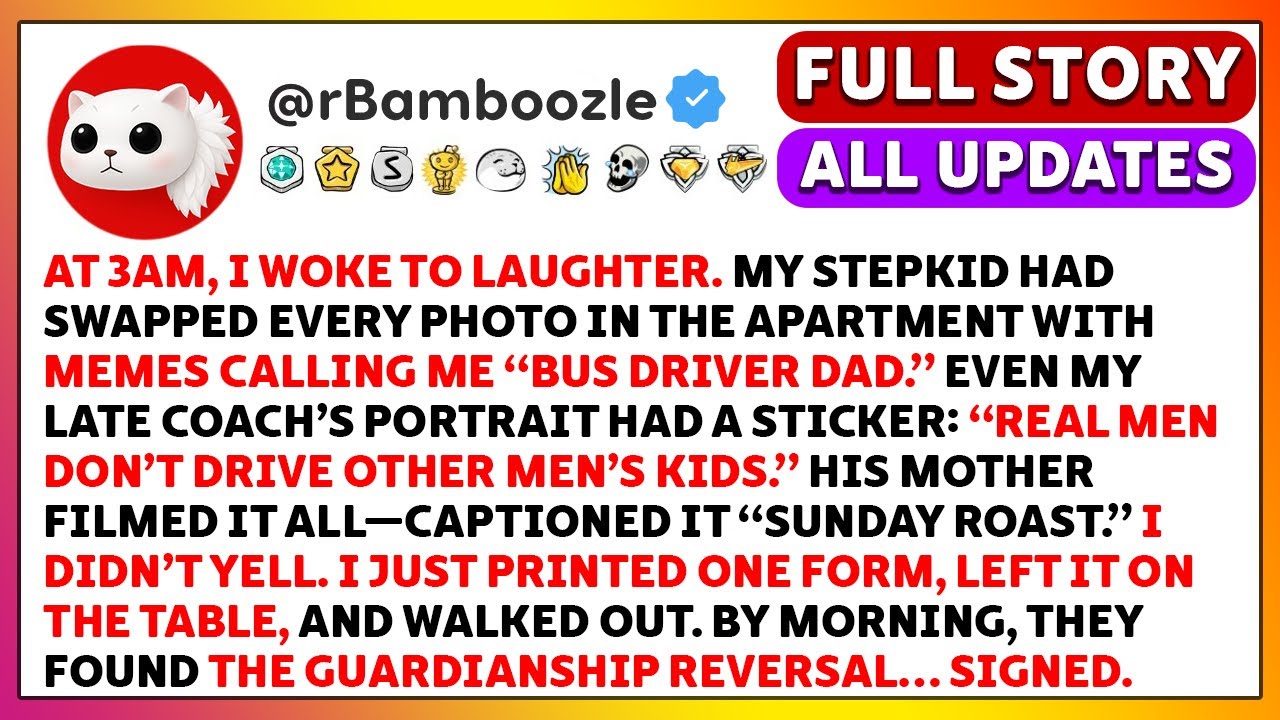 Woke up to LAUGHTER at 3AM, found MEMES on my WALLS, left a SIGNED GUARDIANSHIP REVERSAL.