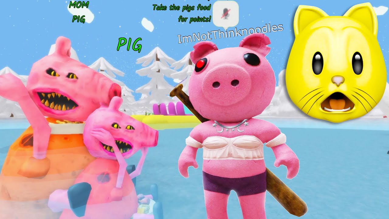 PLAYING AS PIGGY AND THIS HAPPENED in Roblox Hungry Pig!