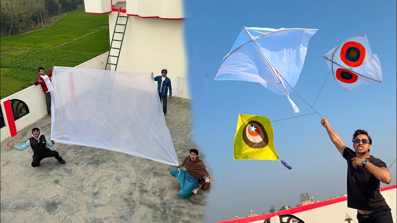 Big Plasticbag Pari Kite Flying| Make Big Plasticbag Kite 🪁