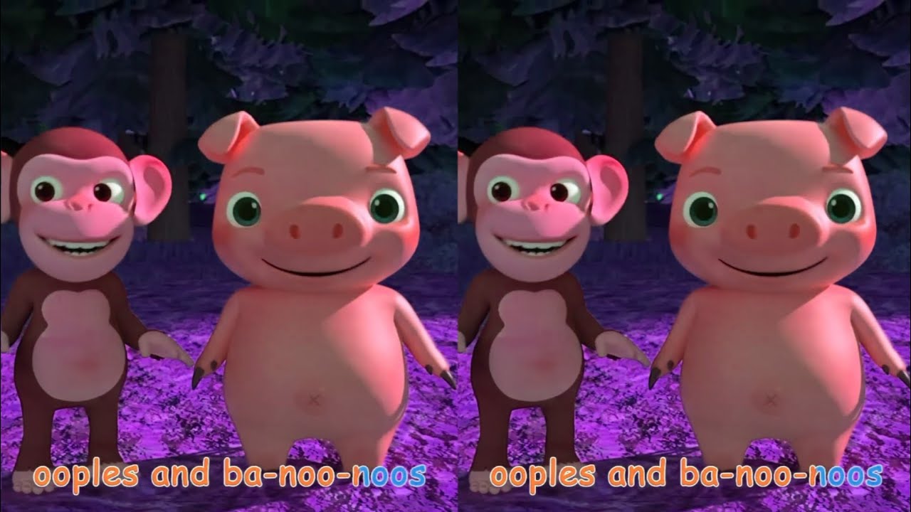 The pig and the monkey is on a picnic Effects//Sponsored by Gamavision Csupo effects
