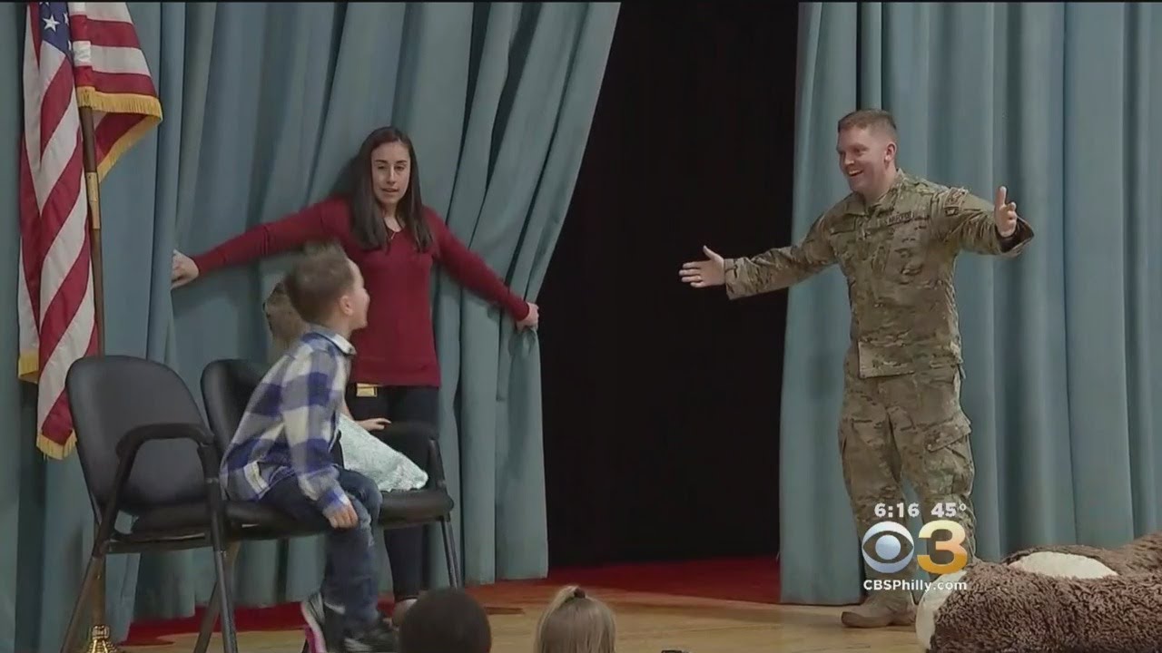 U.S. Air Force Dad Surprises Kids After Overseas Deployment