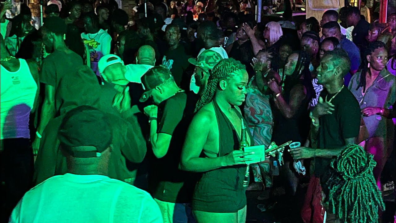 Tobago pre Jouvert carnival  lime and parties. Right down til we lie-down.  We on the streets!!!
