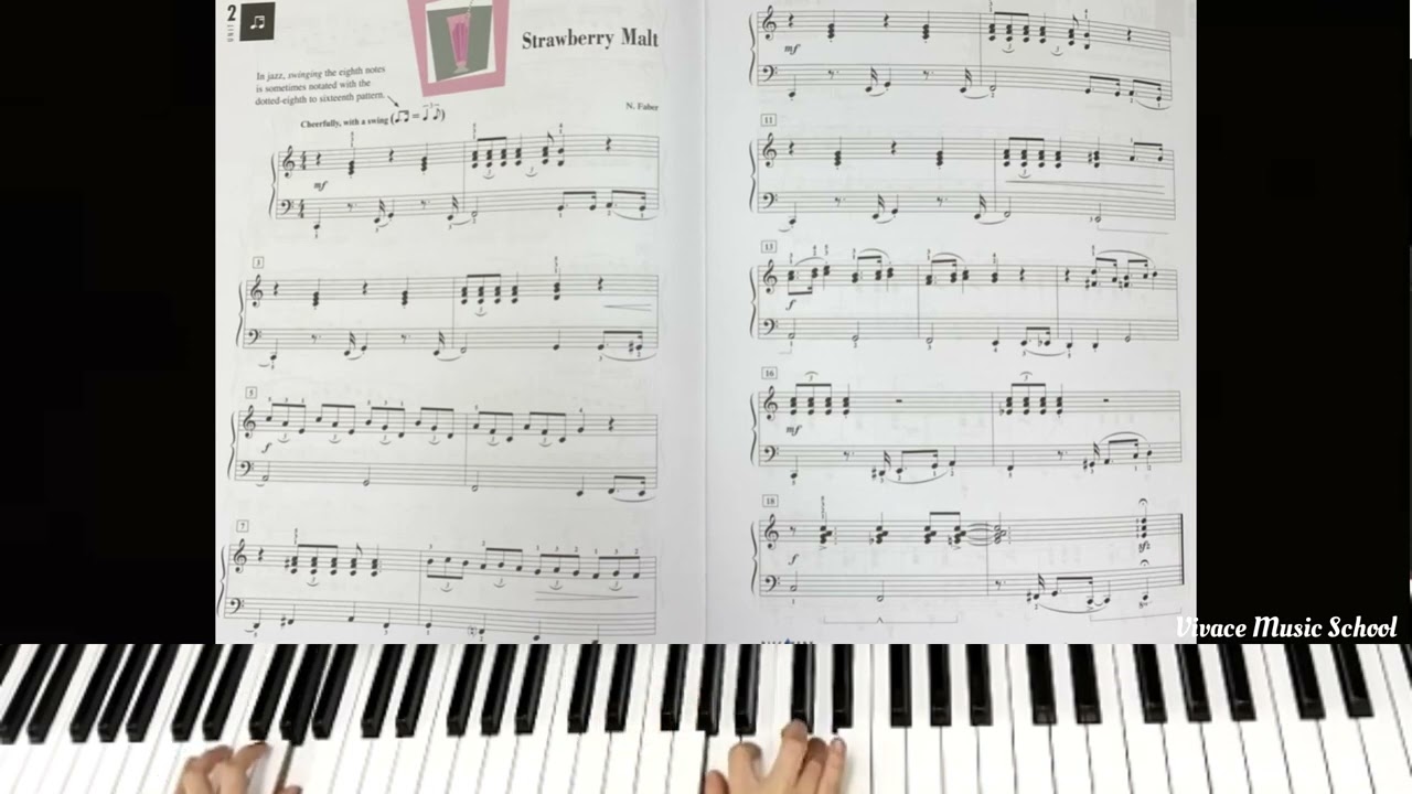 Piano Adventures Level 4 Performance Book Pg 8-9 (Strawberry Malt)