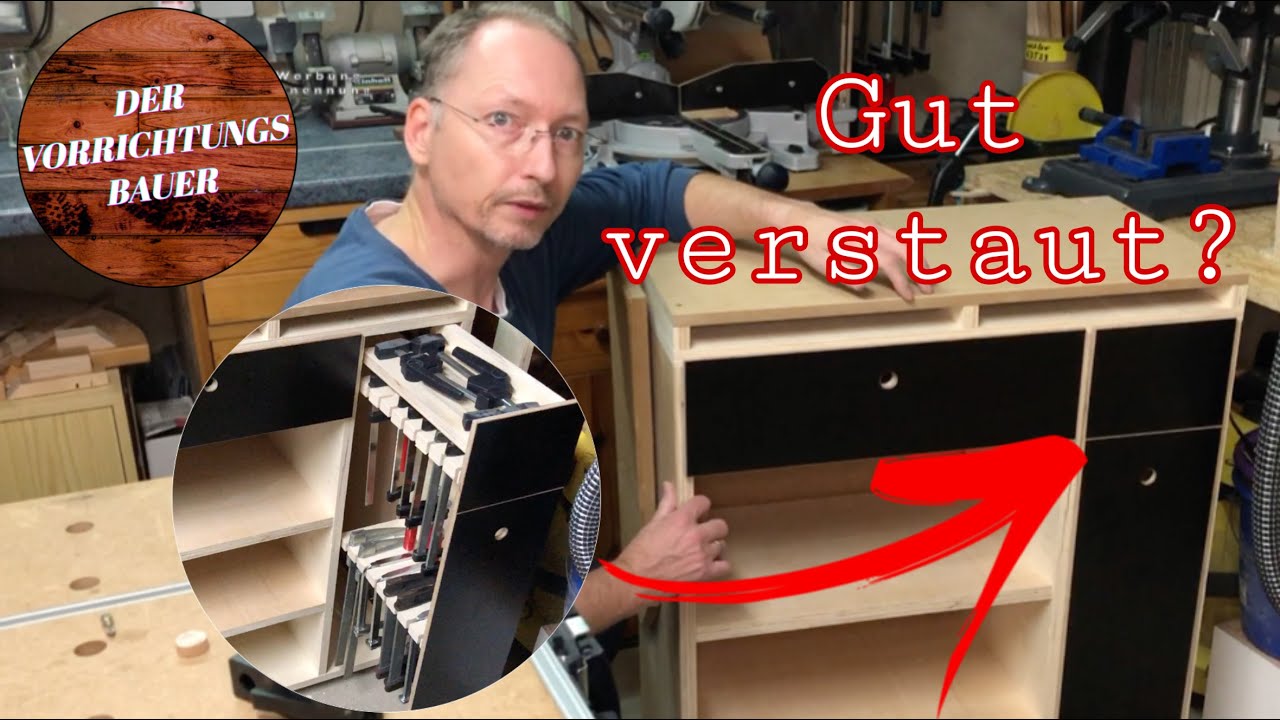 Unterschrank Triton Hobel TSPL152 mit Zwingenhalter - richtig Platz sparen | Der Vorrichtungsbauer