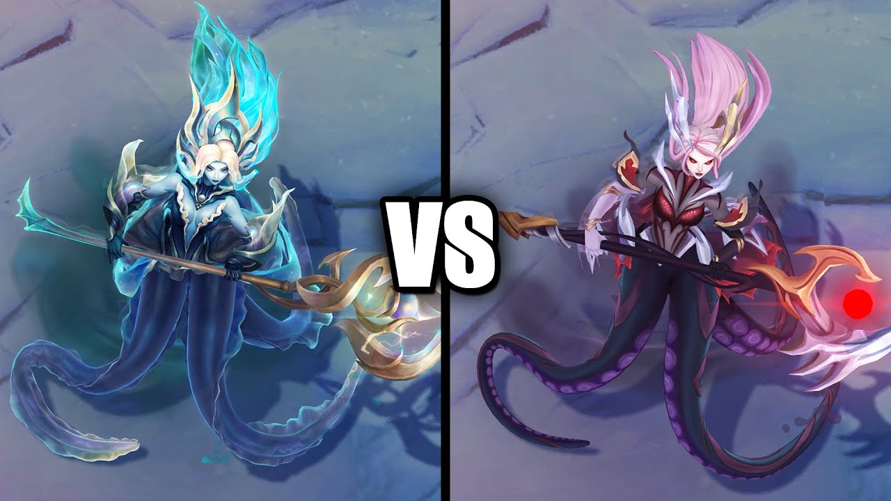 Sunken Shadows Nami vs Coven Nami Skins Comparison (League of Legends)