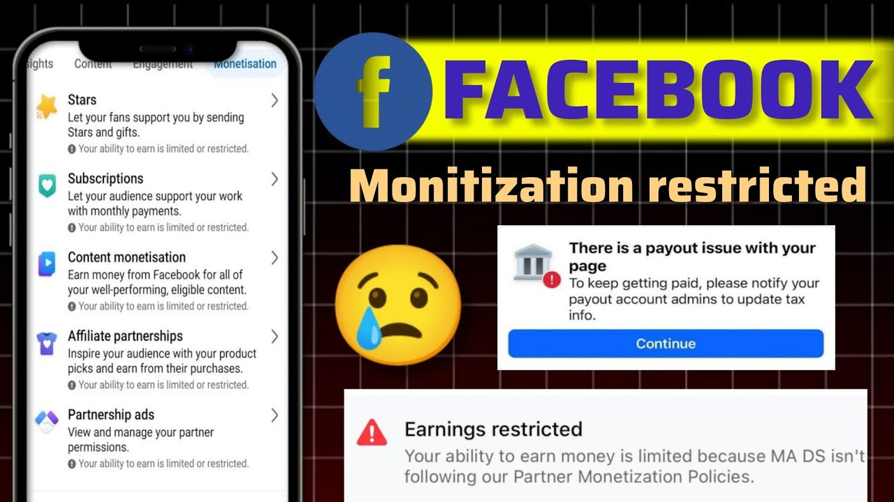 Your Ability To Earn Is Limited Or Restricted | Facebook Earning Restricted Problem Solved Kaise kre