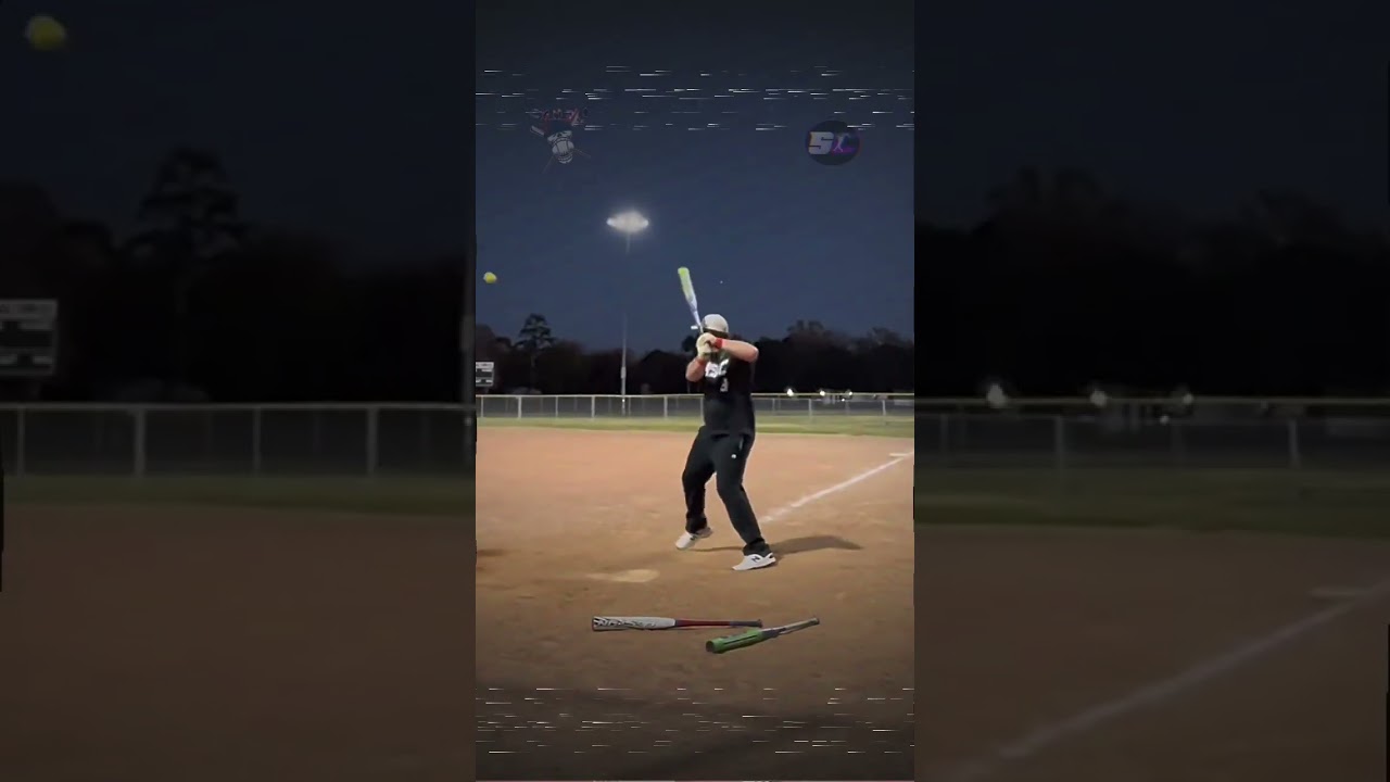This Guy has the PERFECT SLOWPITCH CUTSWING. Sounds Like a Shotgun