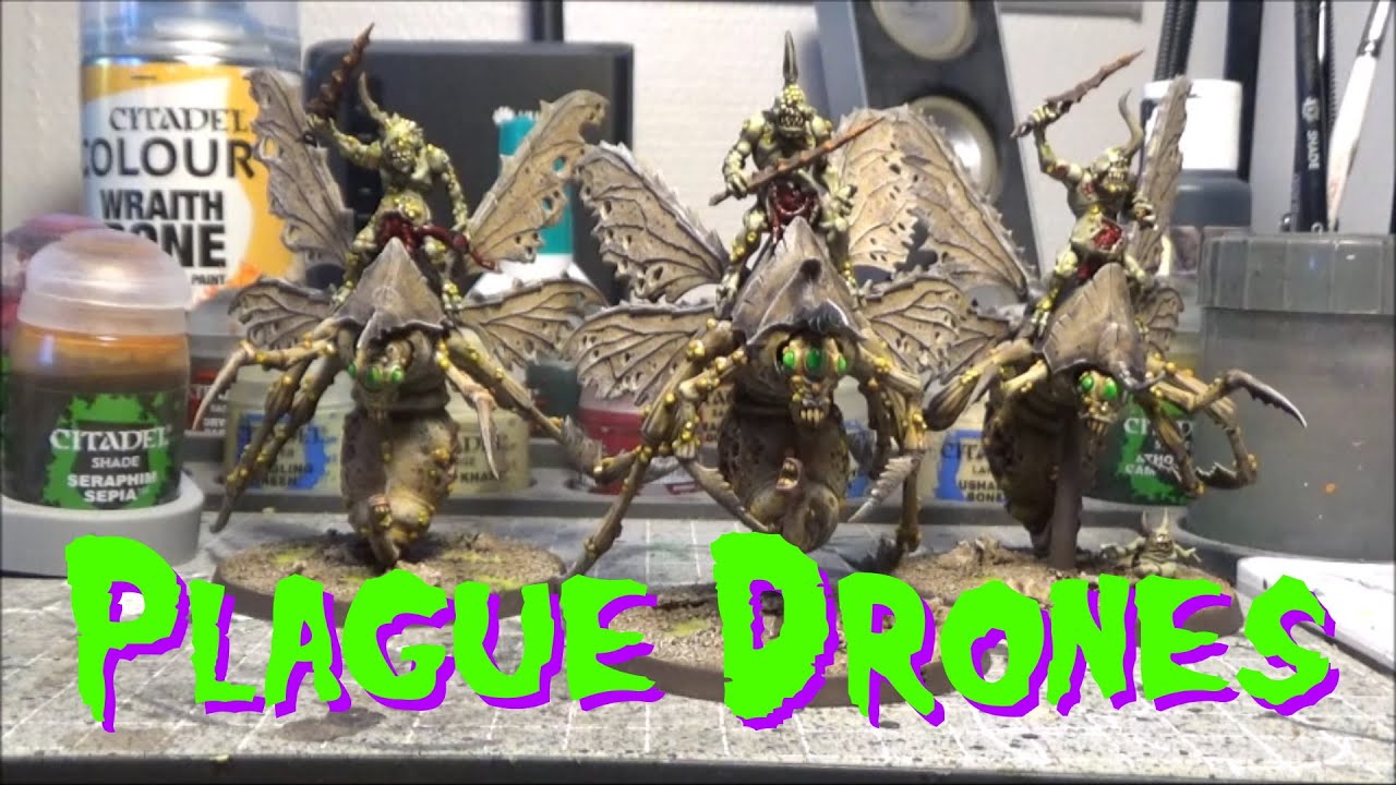 Painting Plague Drones of Nurgle
