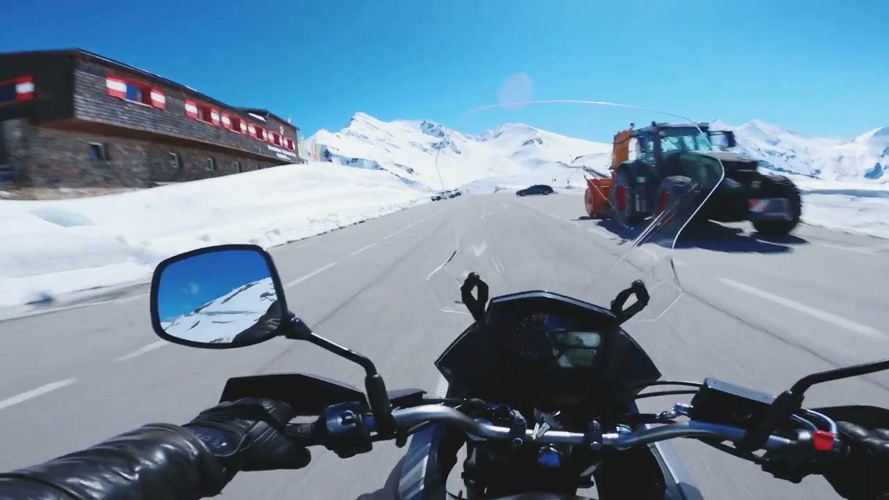 Großglockner Hochalpenstrasse, Suzuki V-Strom 650, Schnee Wände, RAW Sound