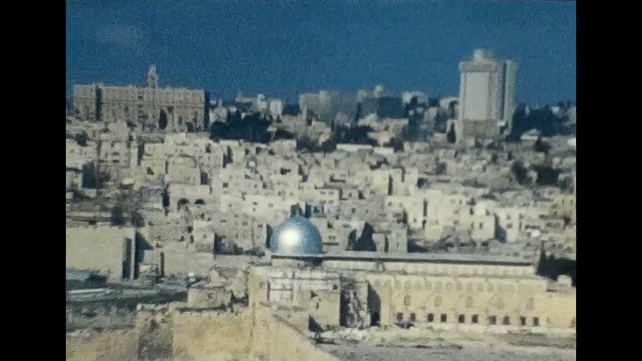 Israel, Jerusalem, Blick &uuml;ber die Stadt, Felsendom, 1976 ++ Super 8