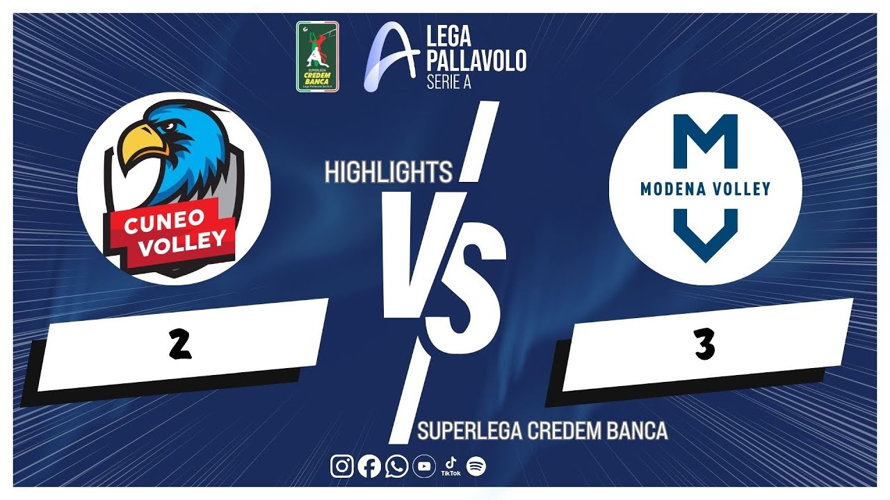 MA Acqua S.Bernardo Cuneo vs. Valsa Group Modena - Superlega Credem Banca VBTV Match Highlights