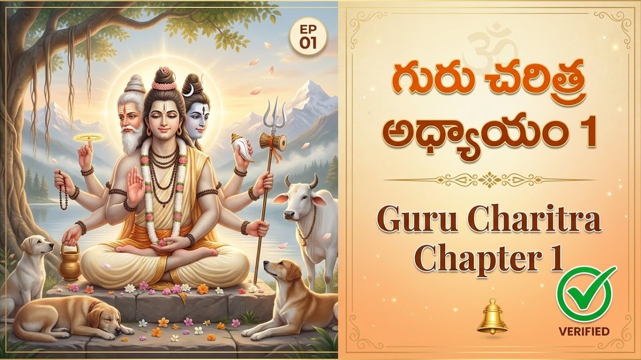 శ్రీ గురుచరిత్ర మొదటి అధ్యాయం పారాయణం | Shri Guru Charitra 1st Chapter Telugu Audio
