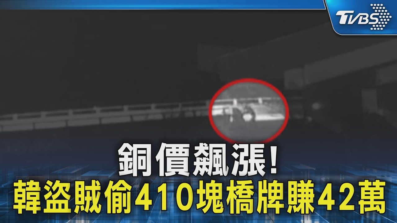 南韓銅牌大盜落網!偷遍120座橋樑 變賣1900公斤賺42萬｜TVBS新聞 @TVBSNEWS02