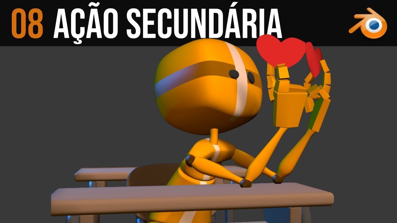 Aula #08 Ação Secundária | Os 11 Princípios da Animação no Blender