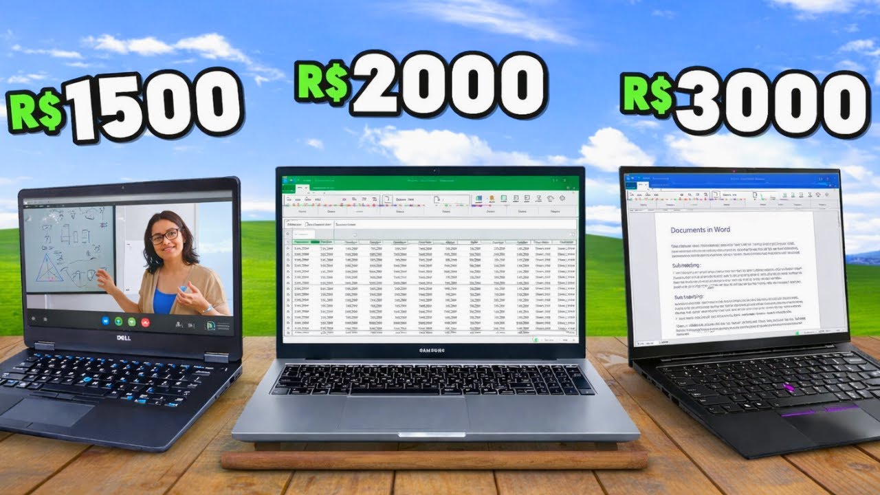 Qual MELHOR NOTEBOOK BARATO em 2026? (Até R$ 3000) ▶ TOP 5 Custo Benefício para ESTUDAR e TRABALHAR!