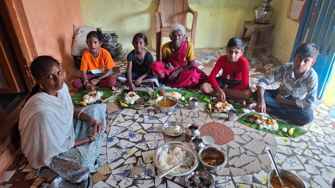 தாய்மாமன் வீட்டில் மகி மிதுக்கு கறிவிருந்து /Gramathu marumagal priya